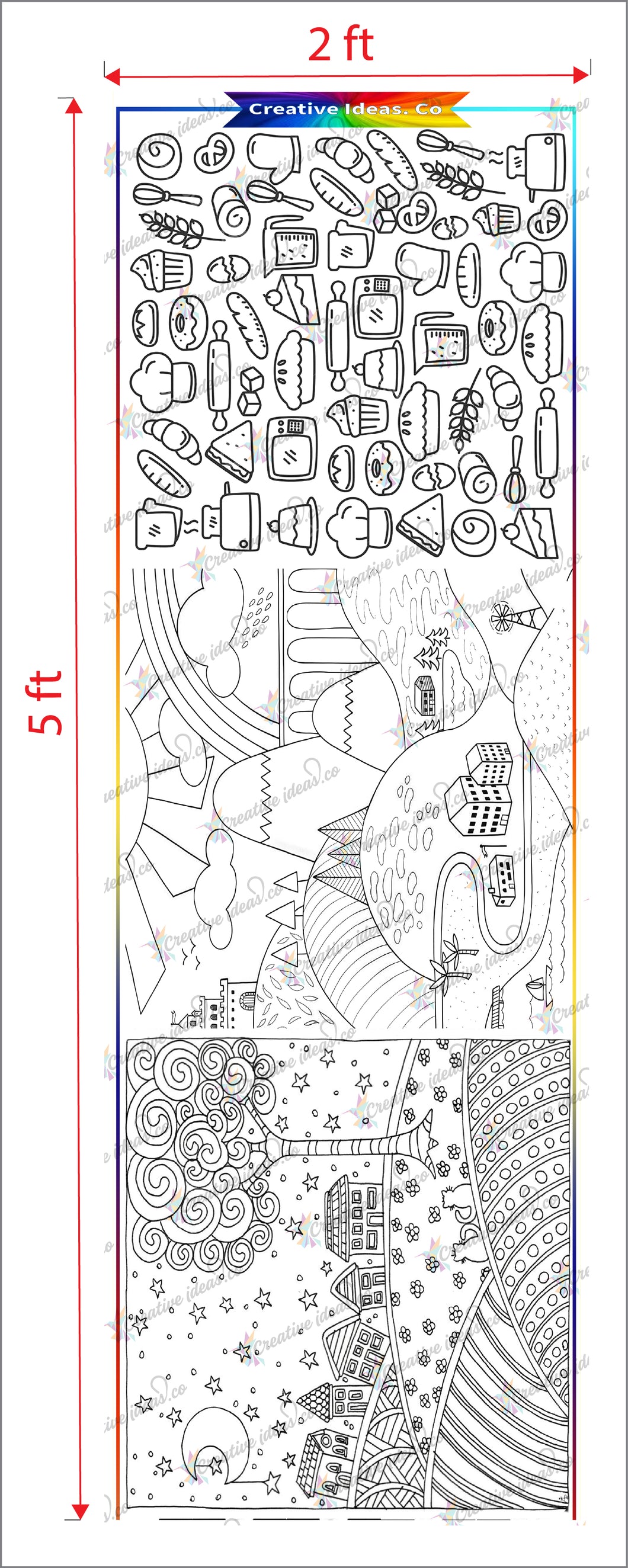 Kids Colouring Mat Art Water Color Marker Reusable Children Drawing roll Sketch level 3